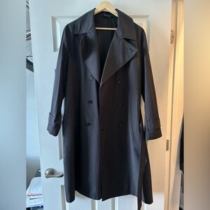H&M Elegant Black Trench Coat